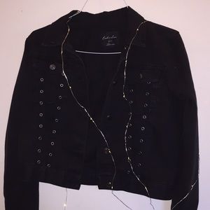Black denim jacket